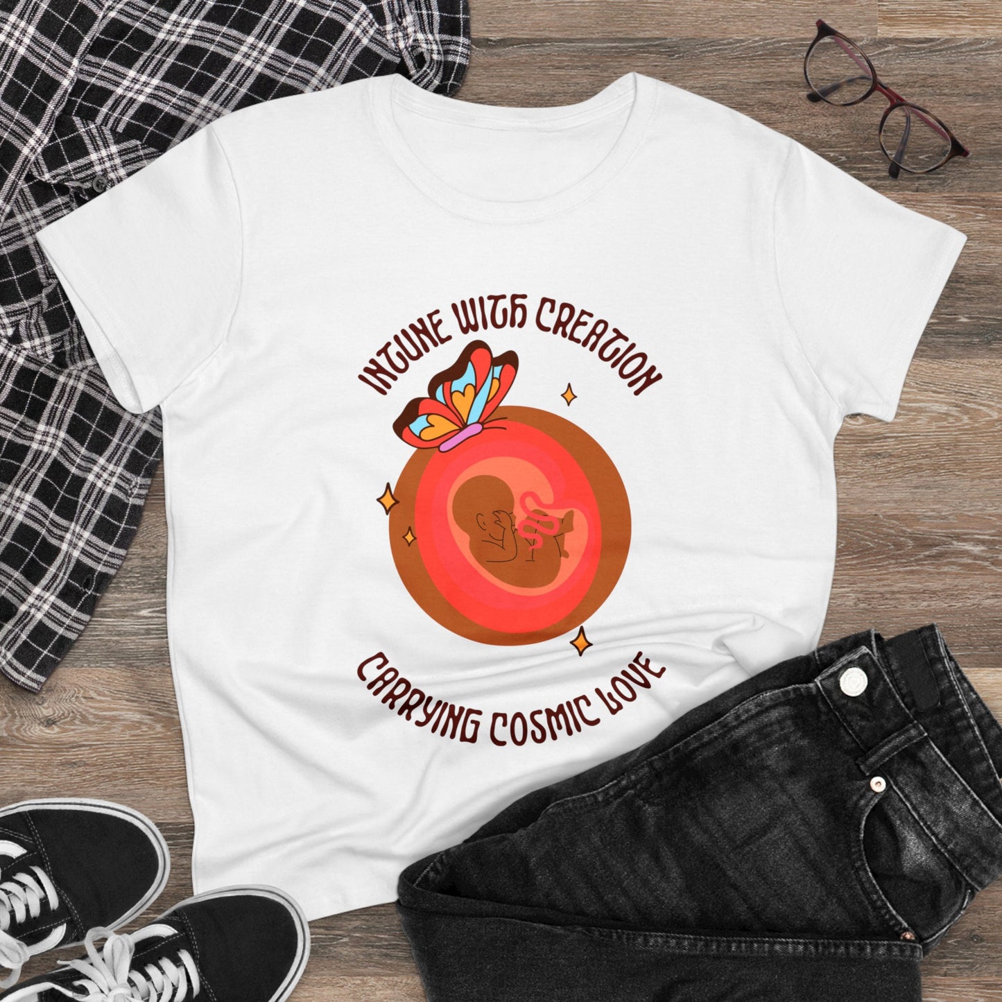 Carrying Cosmic Love - Women's Cotton Tee