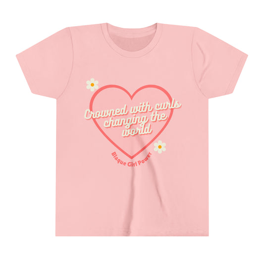 Crowned With Curls - Girls Youth Tee